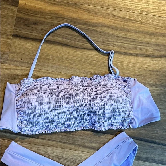 Lavender Smocked Bikini Set - Picture 2 of 8